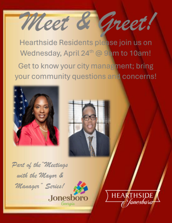 Meet and Greet with the Mayor and Manager - Hearthside Jonesboro!